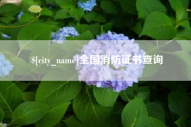 昌乐全国消防证书查询