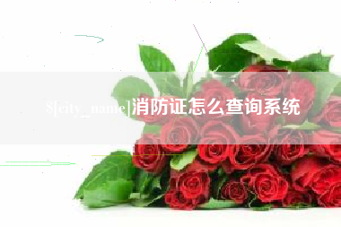 昌乐消防证怎么查询系统
