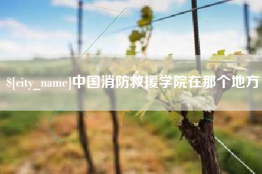 昌乐中国消防救援学院在那个地方