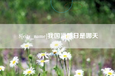昌乐我国消防日是哪天