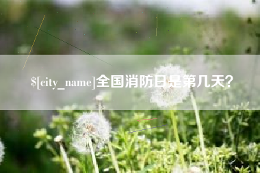 昌乐全国消防日是第几天？