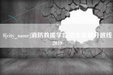 昌乐消防救援学院招生录取分数线2019