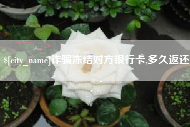 昌乐诈骗冻结对方银行卡,多久返还