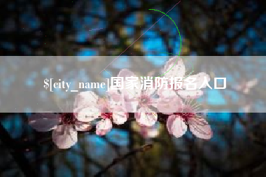 昌乐国家消防报名入口