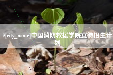 昌乐中国消防救援学院安徽招生计划