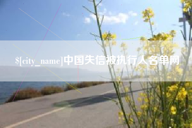 昌乐中国失信被执行人名单网