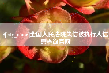 昌乐全国人民法院失信被执行人信息查询官网