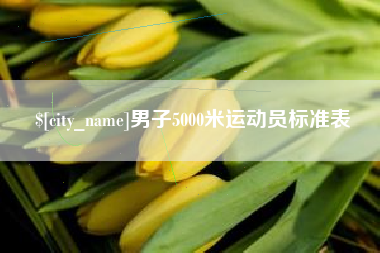 昌乐男子5000米运动员标准表