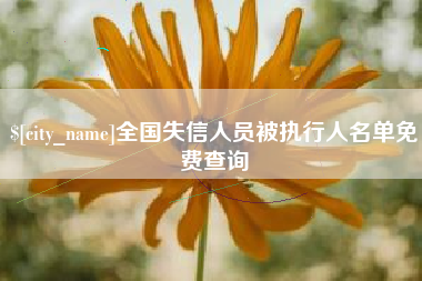 昌乐全国失信人员被执行人名单免费查询
