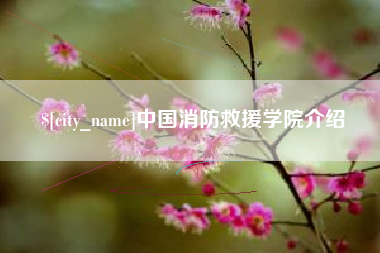 昌乐中国消防救援学院介绍