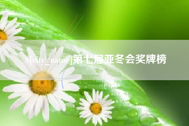 昌乐第七届亚冬会奖牌榜