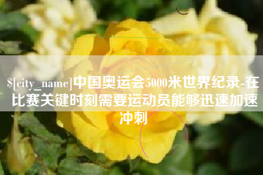 昌乐中国奥运会5000米世界纪录-在比赛关键时刻需要运动员能够迅速加速冲刺