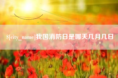 昌乐我国消防日是哪天几月几日