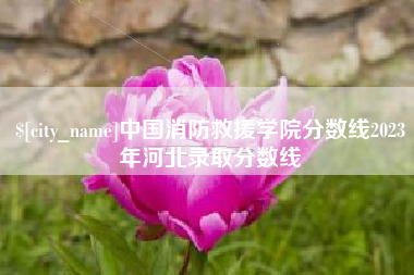 昌乐中国消防救援学院分数线2023年河北录取分数线