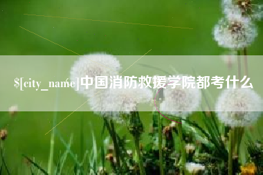 昌乐中国消防救援学院都考什么