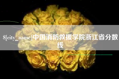 昌乐中国消防救援学院浙江省分数线
