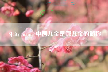 昌乐中国九金是哪九金的简称