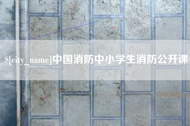 昌乐中国消防中小学生消防公开课