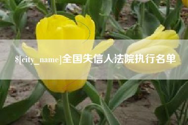 昌乐全国失信人法院执行名单