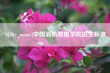 昌乐中国消防救援学院招生标准