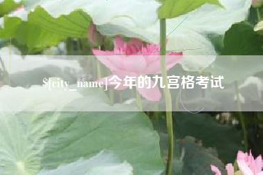 昌乐今年的九宫格考试