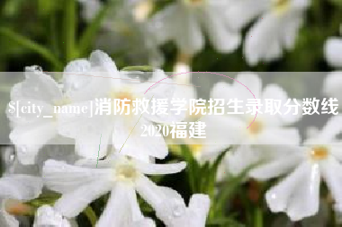 昌乐消防救援学院招生录取分数线2020福建