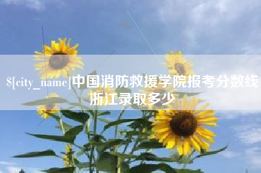 昌乐中国消防救援学院报考分数线浙江录取多少