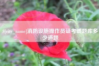 昌乐消防设施操作员证考试题库多少道题