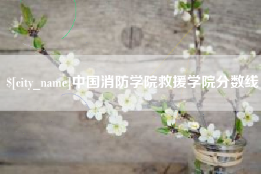 昌乐中国消防学院救援学院分数线